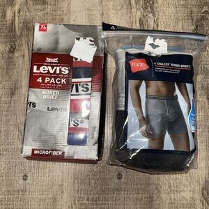 Levi's Black and Gray Boxer Briefs 4-Pack